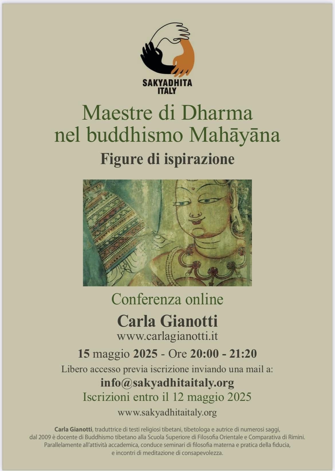 Locandina evento: Maestre di Dharma nel buddhismo Mahayana